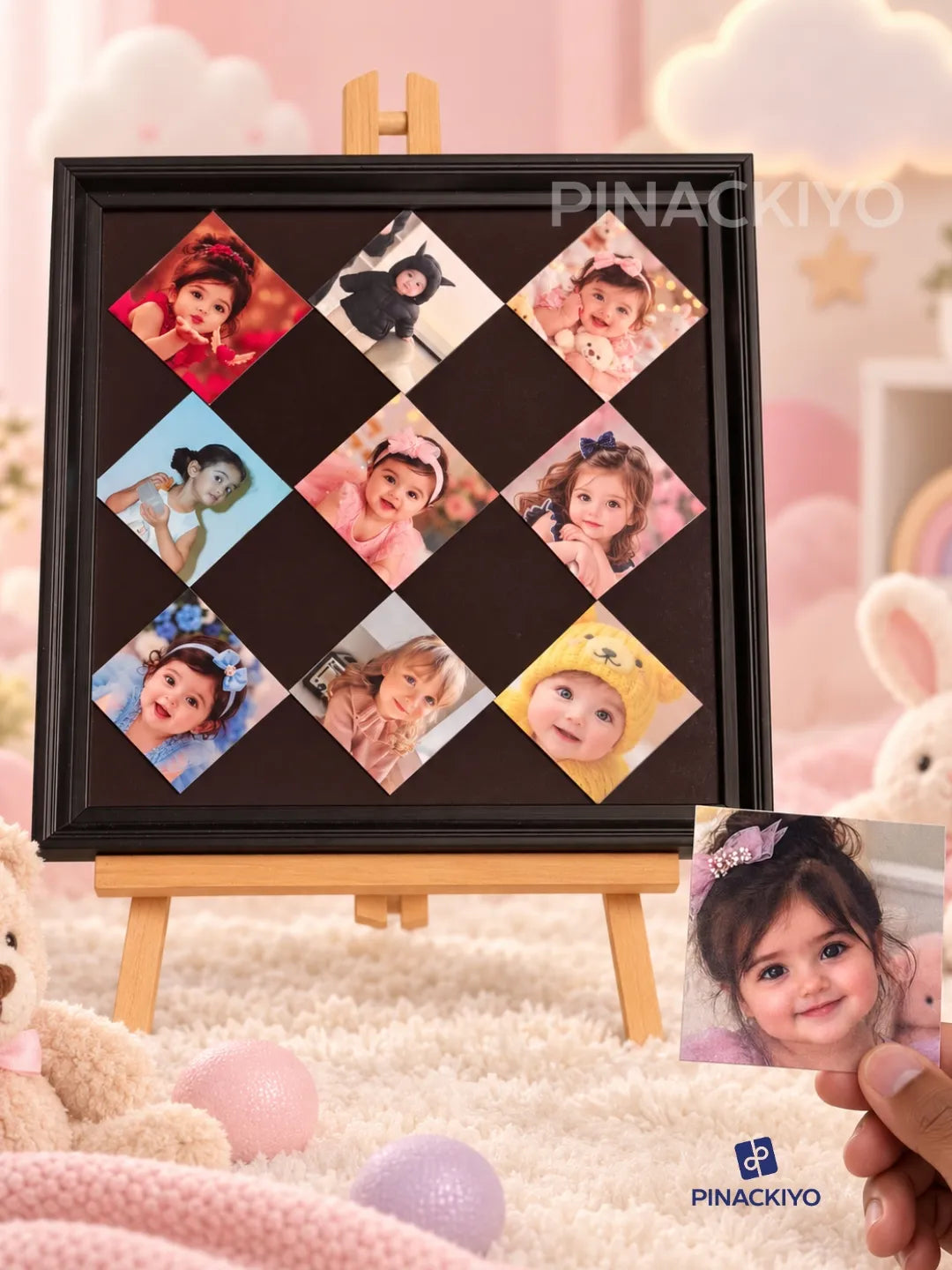 Mini Square Photo Magnets - Custom Fridge Magnets, Set of 12